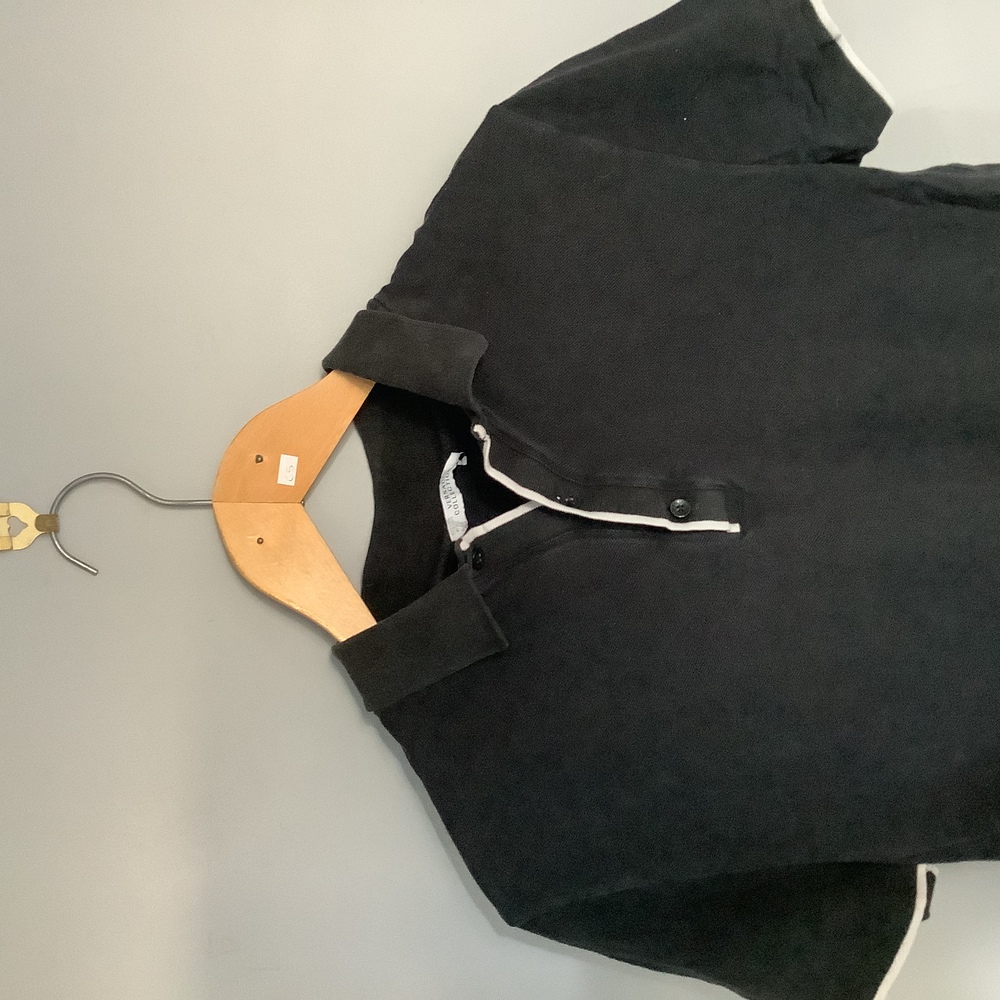 Versace Polo Shirt - Size M - Black - Pique Cotton - P2P 19” - Picture 5 of 8